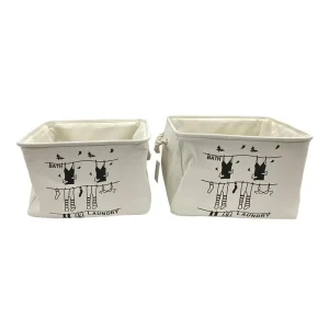 Cesta de ropa sucia estampada grande