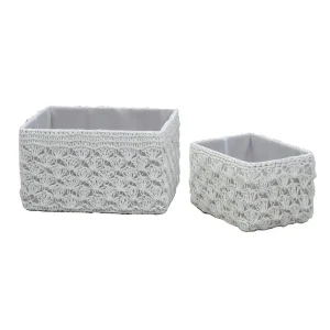 Juego de canastas 2piezas 30 x 24 x 18 cm