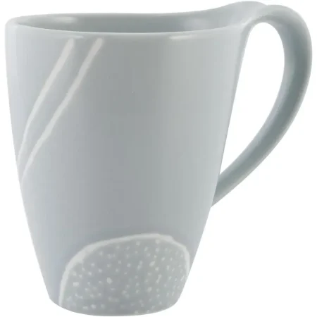Taza de 13 x 8,5 x 10,5 cm de porcelana y bamb?