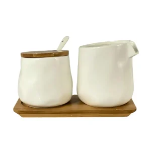 Juego azucarera/cremera 4 piezas 17,8 x 9 x 10 cm