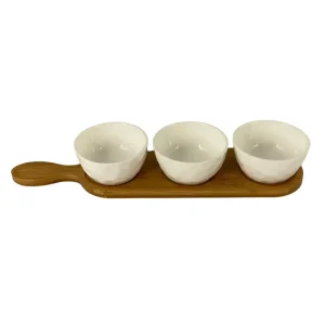 Juego de bandeja para dips 4 piezas 1503ml 36,8 x 9 x 5,5 cm
