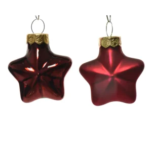 Set de 12 adornos para colgar de vidrio 2x4,5x4 cm