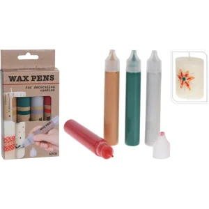 Juego de 4 velas de cera liquida