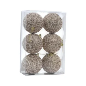 Juego de 6 bambalinas con relieve 8x8x8cm