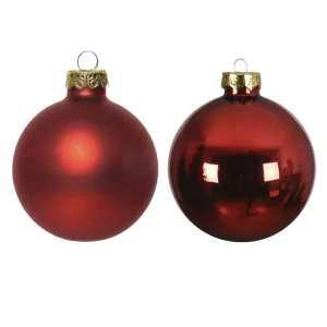 Set de 6 bambalinas de vidrio 8 cm