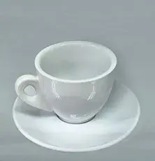 Taza con plato de porcelana para caf? 75 ml