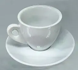 Taza con plato de porcelana para capuccino 190 ml