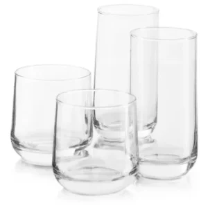 Juego de 8 vasos de vidrio 394 ml y 472 ml