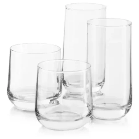Juego de 8 vasos de vidrio 394 ml y 472 ml