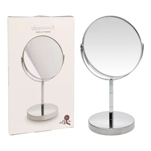 Espejo doble cara con base de metal