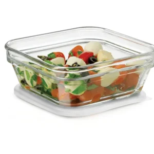 Contenedor de vidrio con tapa de plastico 730 ml