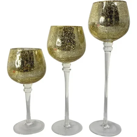 Juego de 3 porta velas 9 x 9 cm