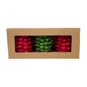 Juego de 3 velas 16,7x6,5x6,3cm