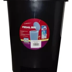Papelera pedalbin negro 12 lts 31 x 27 x 36 cm