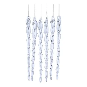 Juego de 6 adornos colgantes 17,50x15,50x2,50cm