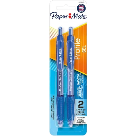 Pack de 2 bol?grafos de gel azul 0,7mm