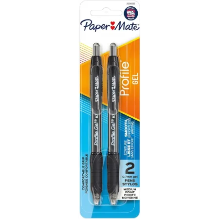 Pack de 2 bol?grafos de gel negro 0,7mm