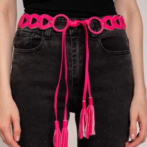 Cinturon unicolor con ajuste de tiras