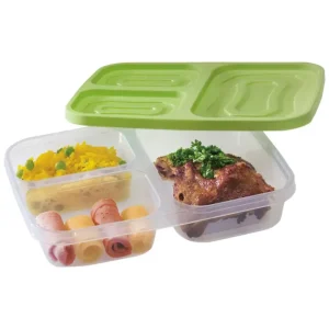 Contenedor con 3 divisiones 1,10 lts  24 x 17 x 5 cm