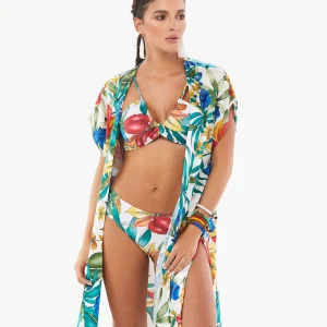 Kimono en tela satinada