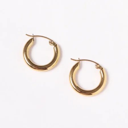 Zarcillos en forma de aro liso