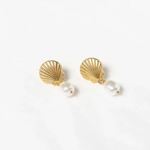 Zarcillo de concha mini