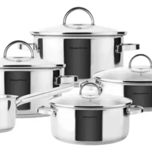 Juego de ollas acero inoxidable 9 piezas