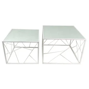 Juego de 2 mesas 60 x 60 x 45 cm