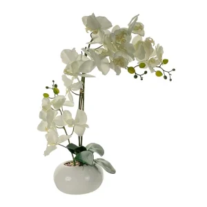 Orqu?dea artificial con pote 25 x 19 x 58 cm