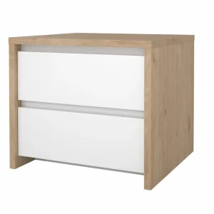 Mesa de noche Next 2 cajones 51,6 x 48,1 x 45,4 cm