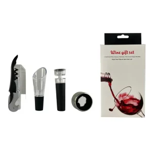 Juego de accesorios para vino 4 piezas 18 x 11 x 5 cm