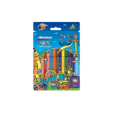 Set de 12 marcadores delgados