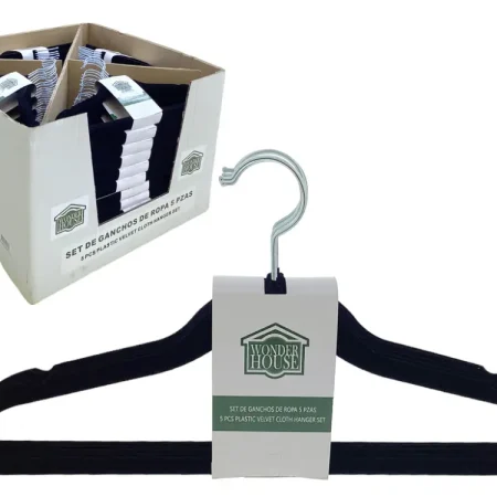 Set de 5 ganchos para ropa