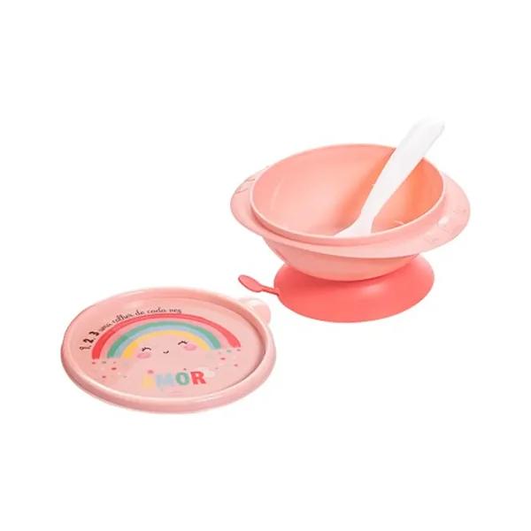 Bowl con ventosa y cuchara 240 ml