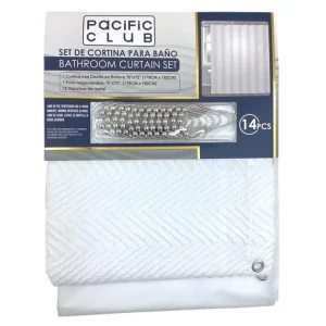 Cortina para ducha 14 piezas 70x72