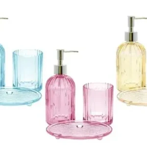 Set de 3 accesorios para ba?o colores surtidos