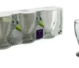 Juego de 3 vasos de 285 ml vidrio
