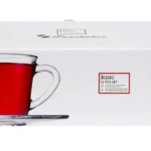 Juego de 12 piezas (6 tazas y 6 platos) 190ml