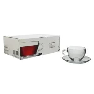 Juego de taza con plato 12 piezas