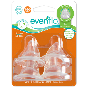 Mamila anatomica micro air vents flujo rapido 4pk