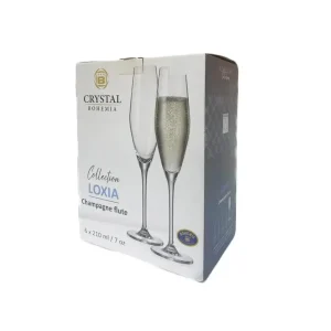 Set de 6 copas para champa?a 210 ml