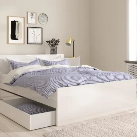 Cama Naia 140 x 190 cm color blanco