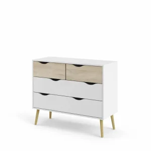 C?moda Oslo 4 cajones 98,7 x 39,1 x 81,7 cm