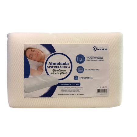 Almohada viscoelastica 62 x 41 x 12cm memory foam