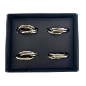 Juego de 4 anillos para servilleta 1,5 x 5 x 5 cm