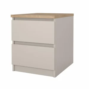 Mesa de noche Naia 2 cajones 40,4 x 50 x 49,5 cm