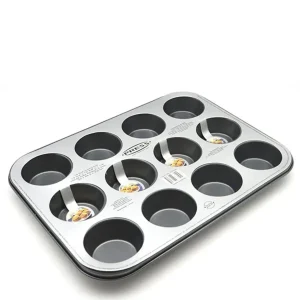 Molde para ponqu? 12 unidades acero al carb?n 35 x 26,5 x 3  cm