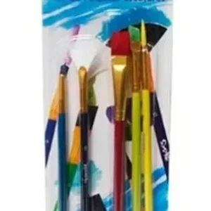 Kit de 5 pinceles escolares