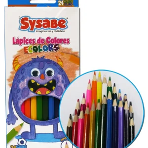 L?pices de colores he x agonales 24 piezas 3 mm