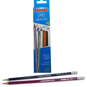 L?piz 2HB rayado con banda 12 piezas